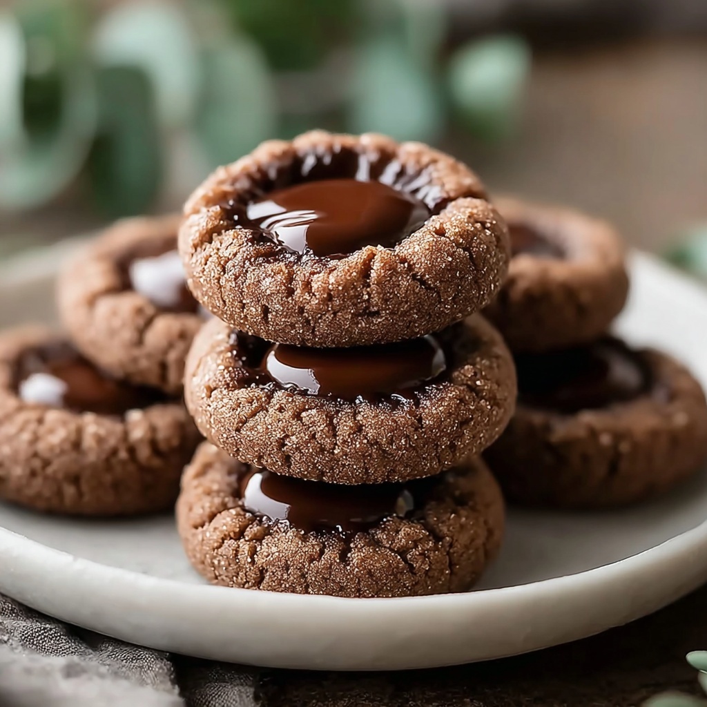 Chocolate Hazelnut Thumbprint Cookies Recipe - Recipe Image