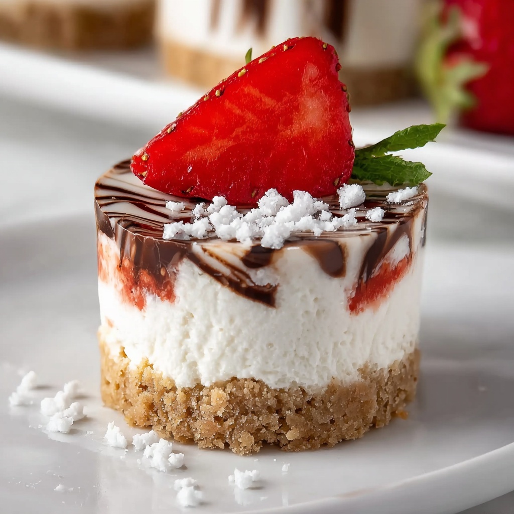 No-Bake Mini Strawberry Cheesecakes Recipe - Recipe Image