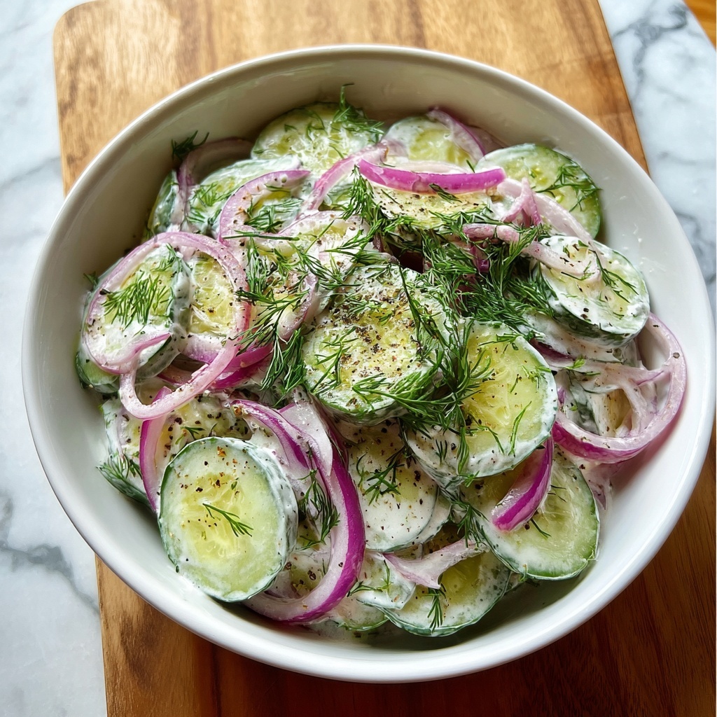 Creamy Cucumber Salad Recipe - Recipe Image