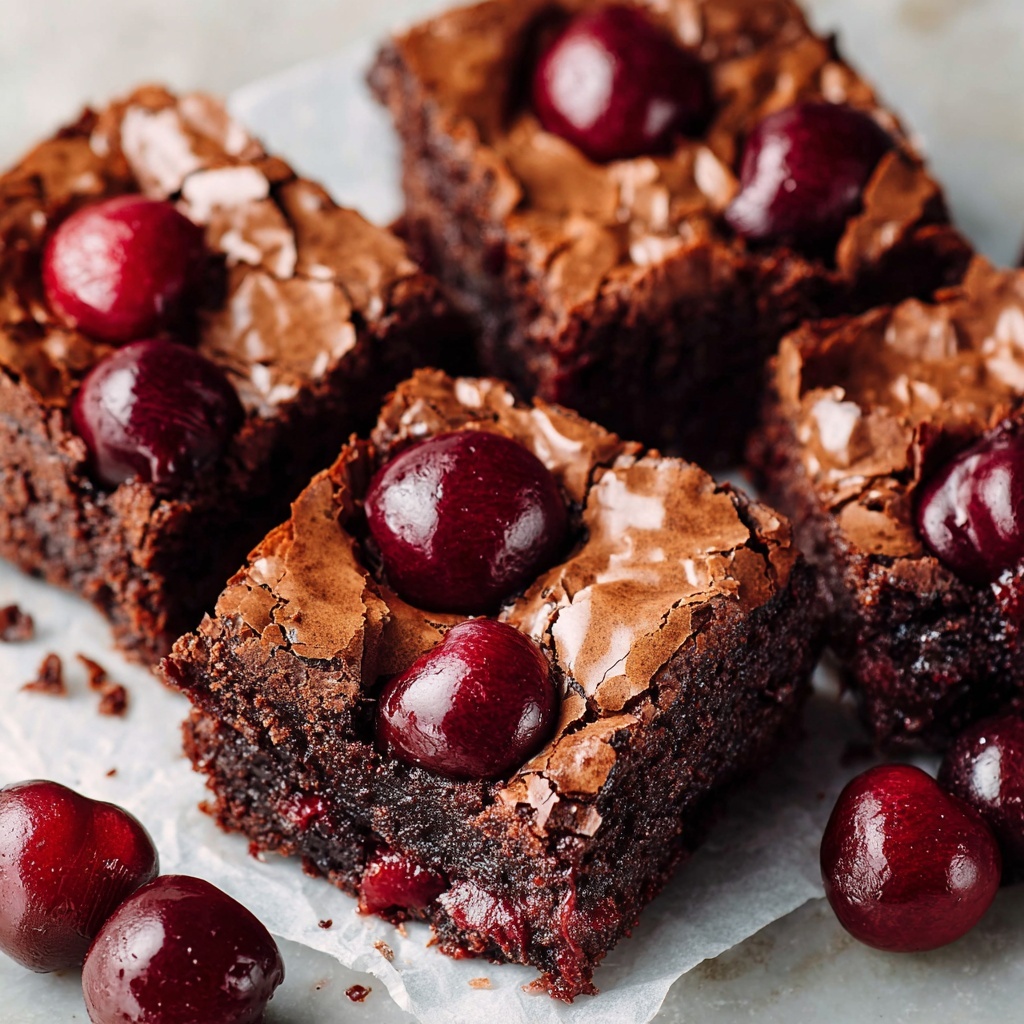 Roasted Chocolate Cherry Brownies Recipe - Recipe Image