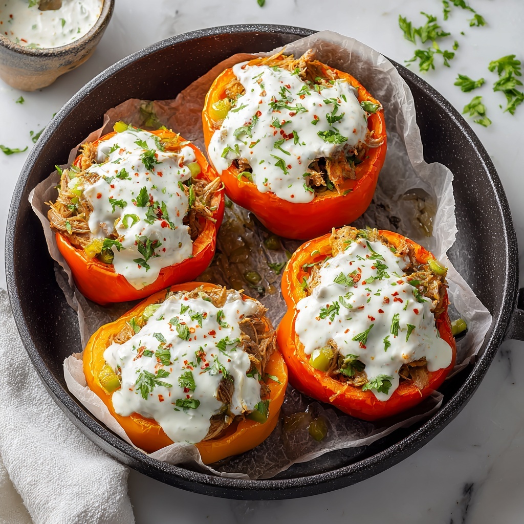 Buffalo Chicken Stuffed Peppers Recipe - Recipe Image