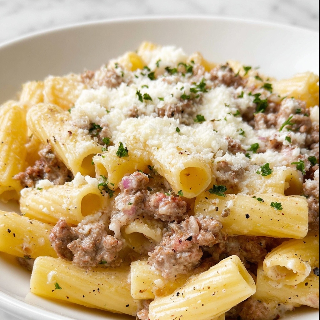 One-Pot Creamy Beef Pasta Recipe - Recipe Image