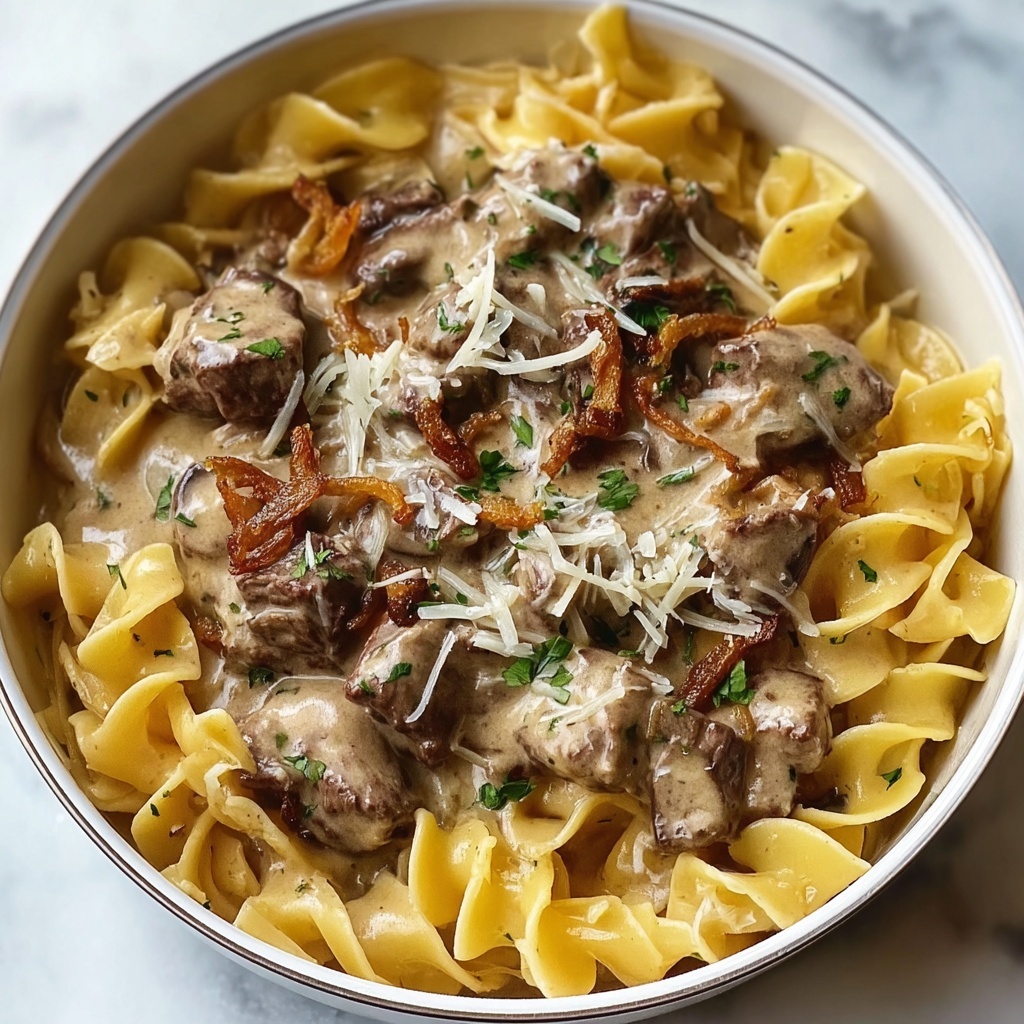 French Onion Beef and Noodles Recipe - Recipe Image