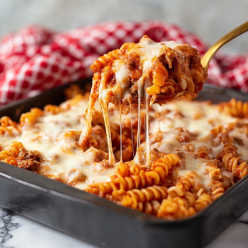 Chicken Parmesan Pasta Casserole Recipe - Recipe Image