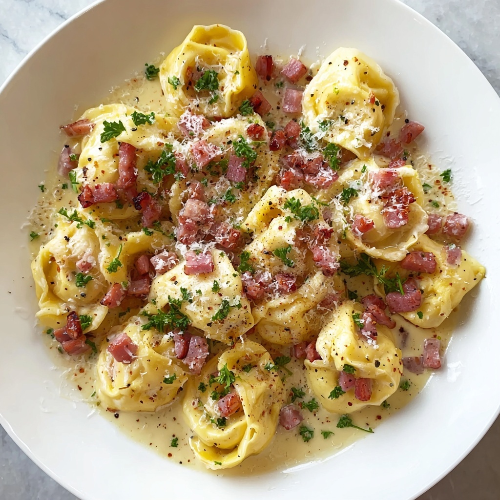 Creamy Tortellini Carbonara Recipe - Recipe Image