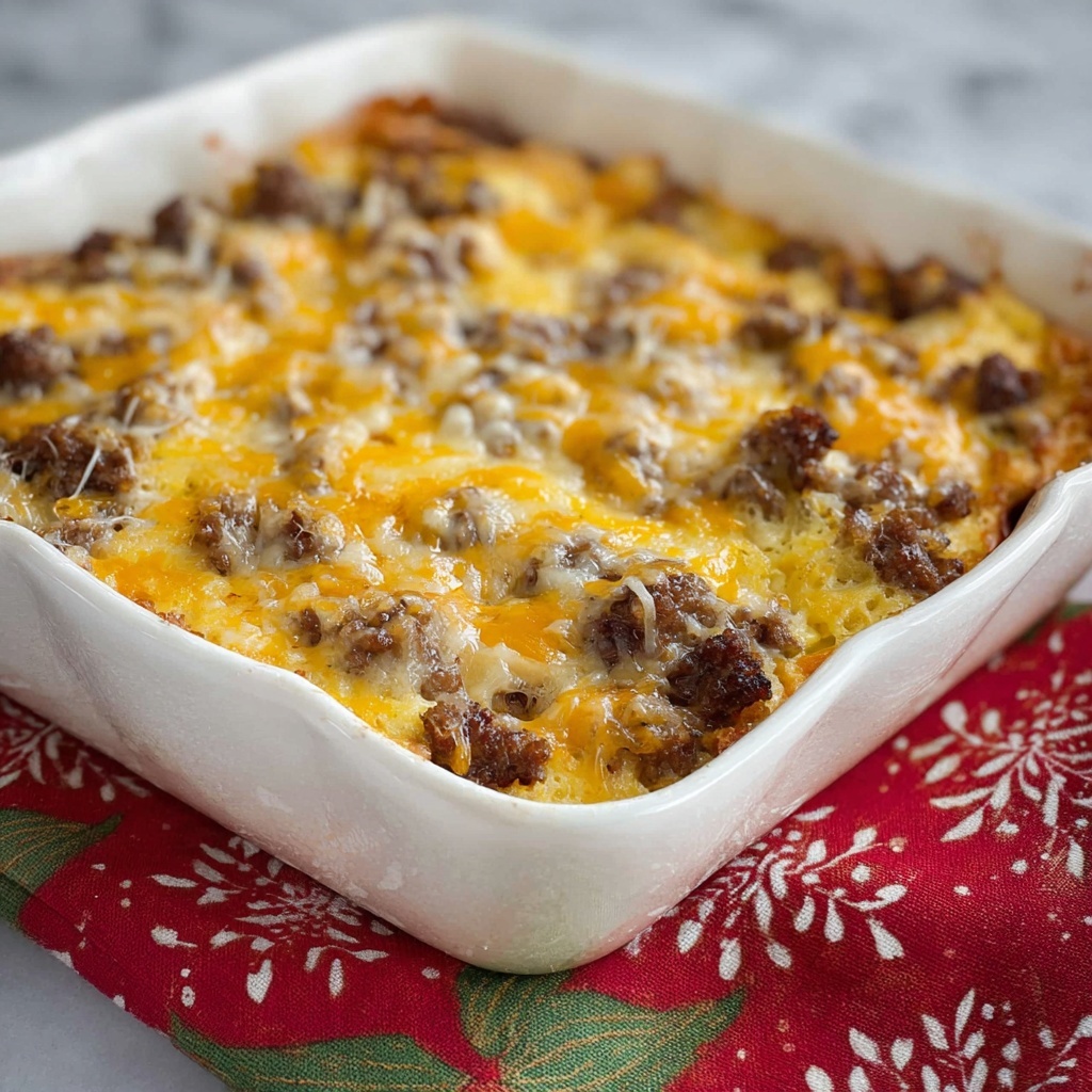 Sausage Hash Brown Breakfast Casserole Recipe - Recipe Image