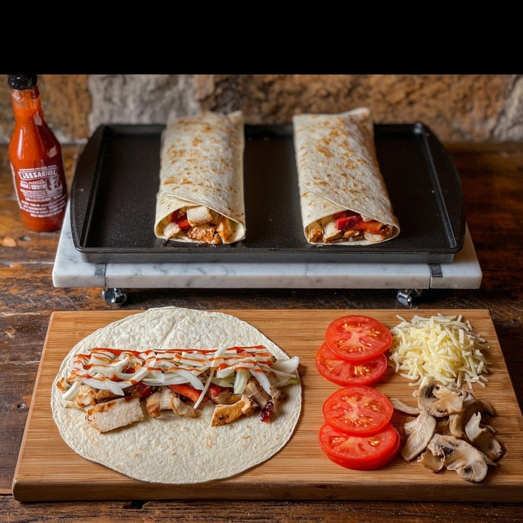 Buffalo Chicken Roly Poly Wraps Recipe - Recipe Image