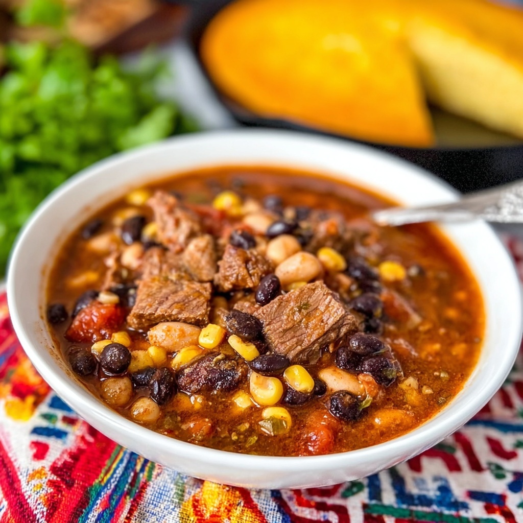 Slow Cooker Steak Enchilada Soup Recipe - Recipe Image