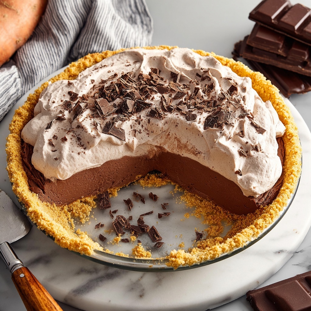No-Bake Chocolate Sweet Potato Pie Recipe - Recipe Image