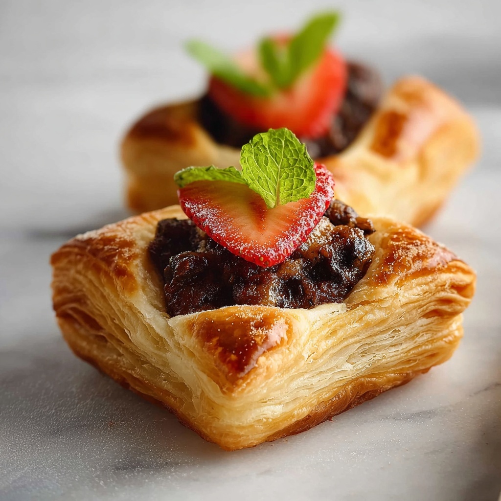 Chocolate Chip Cinnamon Puff Pastry Pastries Recipe - Recipe Image