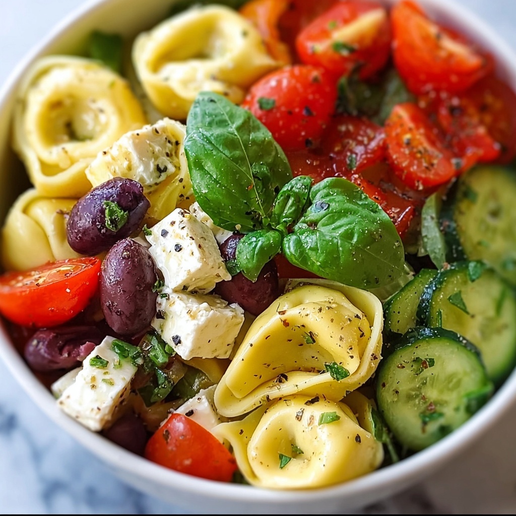 Greek Tortellini Pasta Salad Recipe - Recipe Image