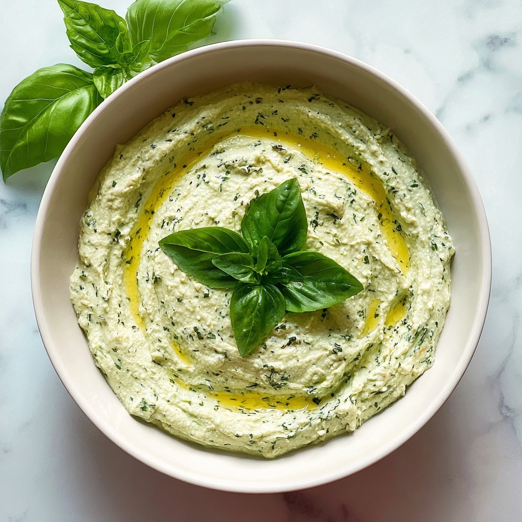 Lemon Basil Hummus Recipe - Recipe Image