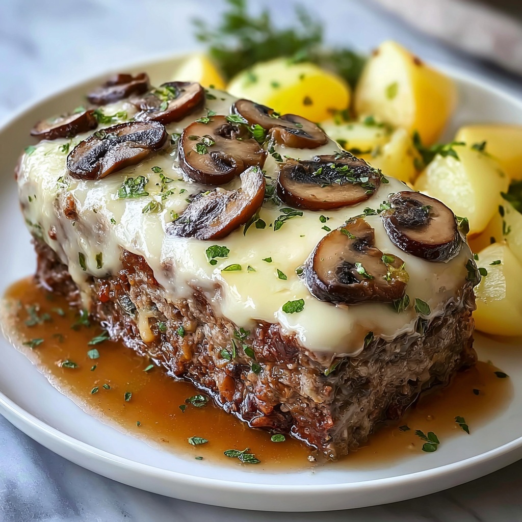 Mushroom Swiss Cheese Meatloaf: A Delicious Twist on a Classic Recipe - Recipe Image