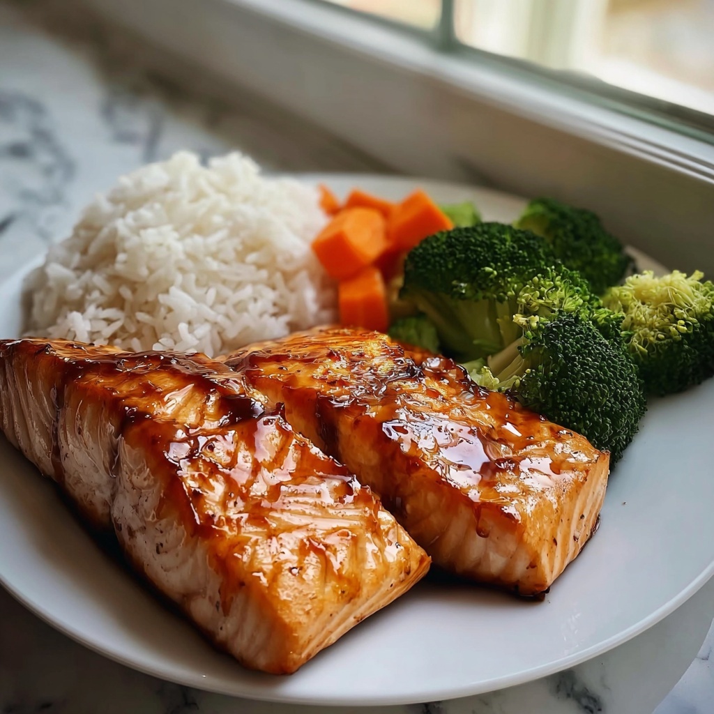 Salmon Teriyaki with Steamed Rice: A Flavorful and Healthy Meal Recipe - Recipe Image