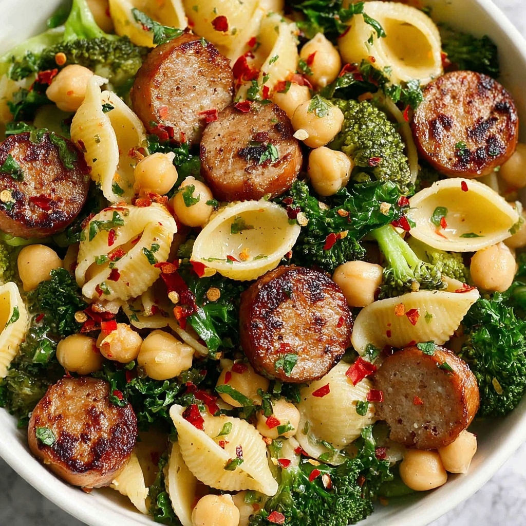 One Pot Orecchiette with Sausage and Broccoli Recipe - Recipe Image