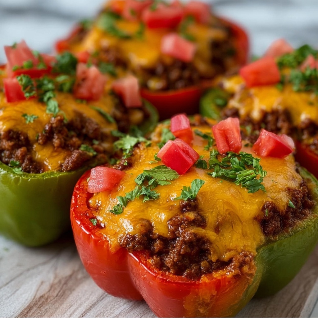 Taco Stuffed Bell Peppers Recipe - Recipe Image