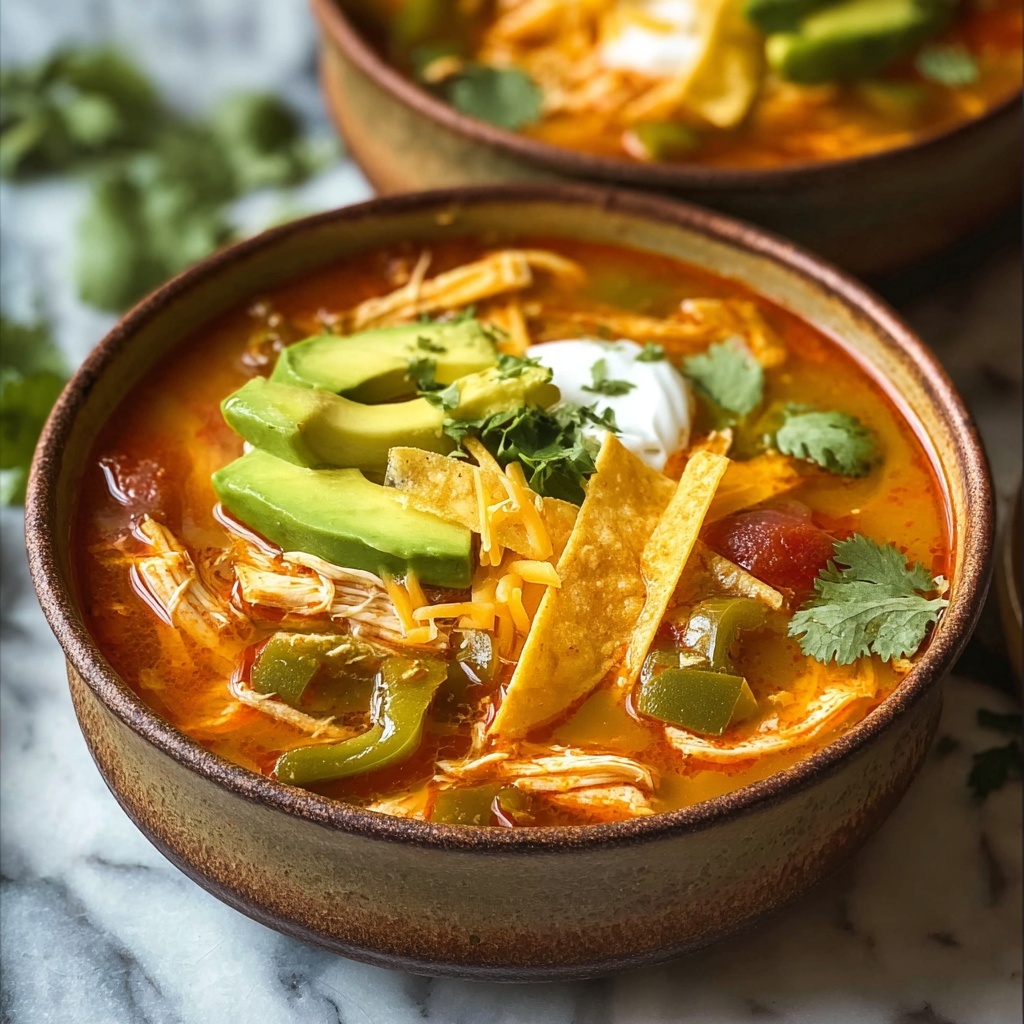The Best Poblano Chicken Tortilla Soup From Scratch Recipe - Recipe Image