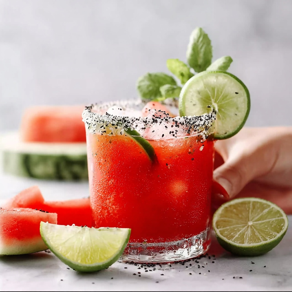 Skinny Watermelon Margarita Recipe - Recipe Image