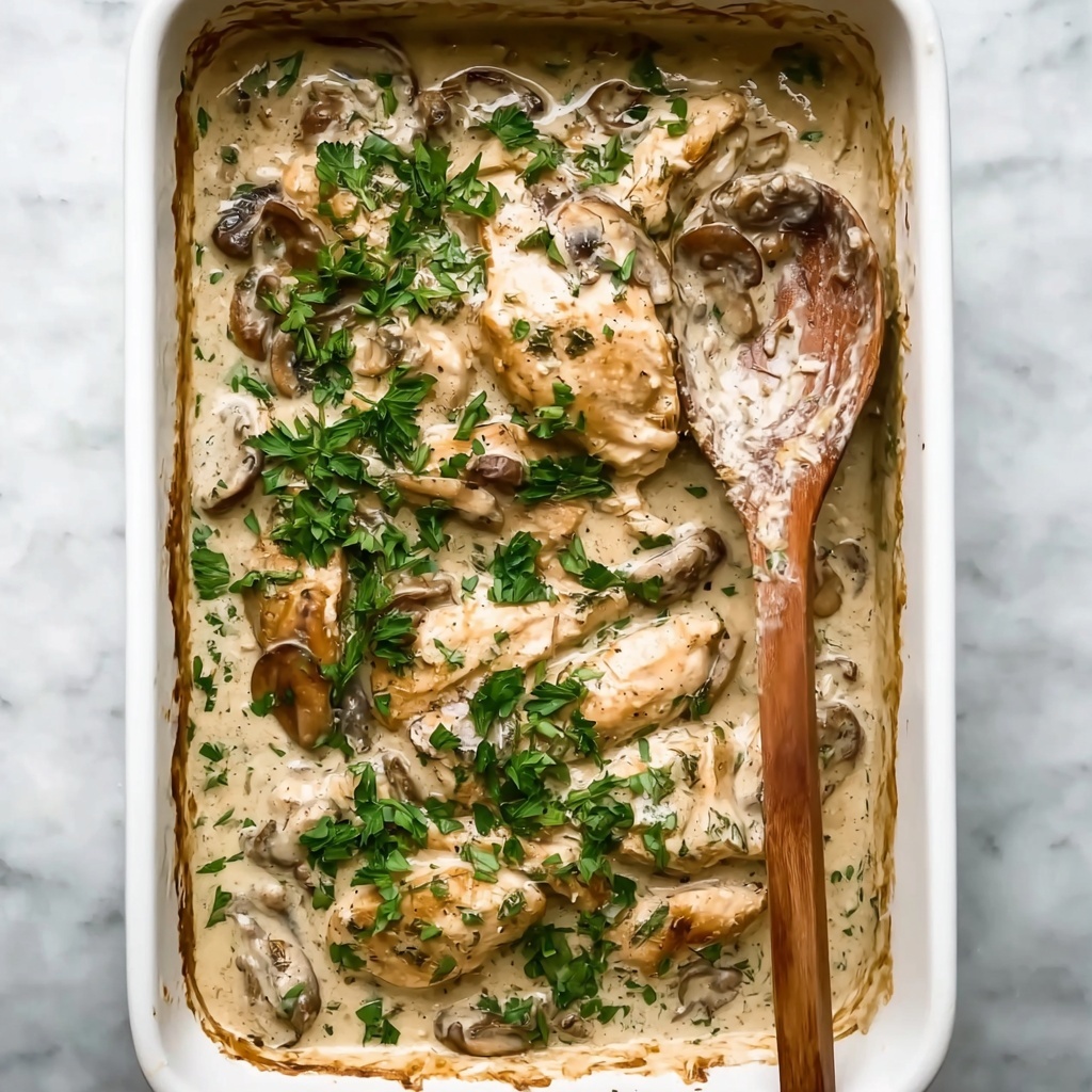 Creamy Chicken Mushroom Casserole Recipe - Recipe Image