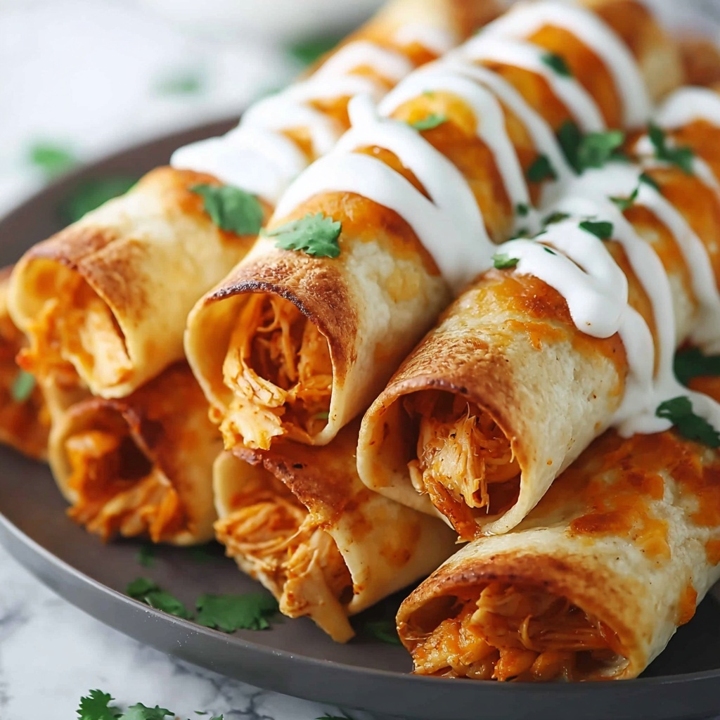 Jalapeño Cream Cheese Buffalo Chicken Taquitos Recipe - Recipe Image