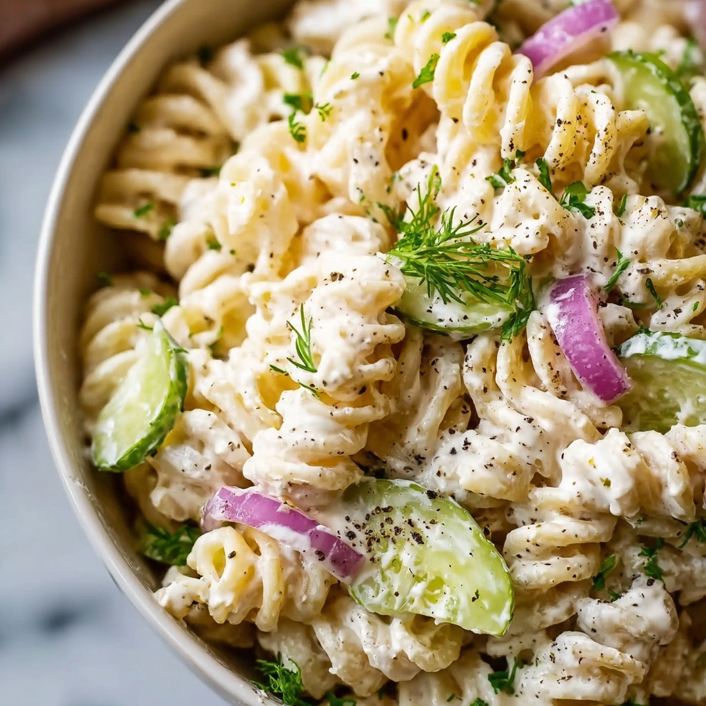Dill Pickle Pasta Salad Recipe - Recipe Image