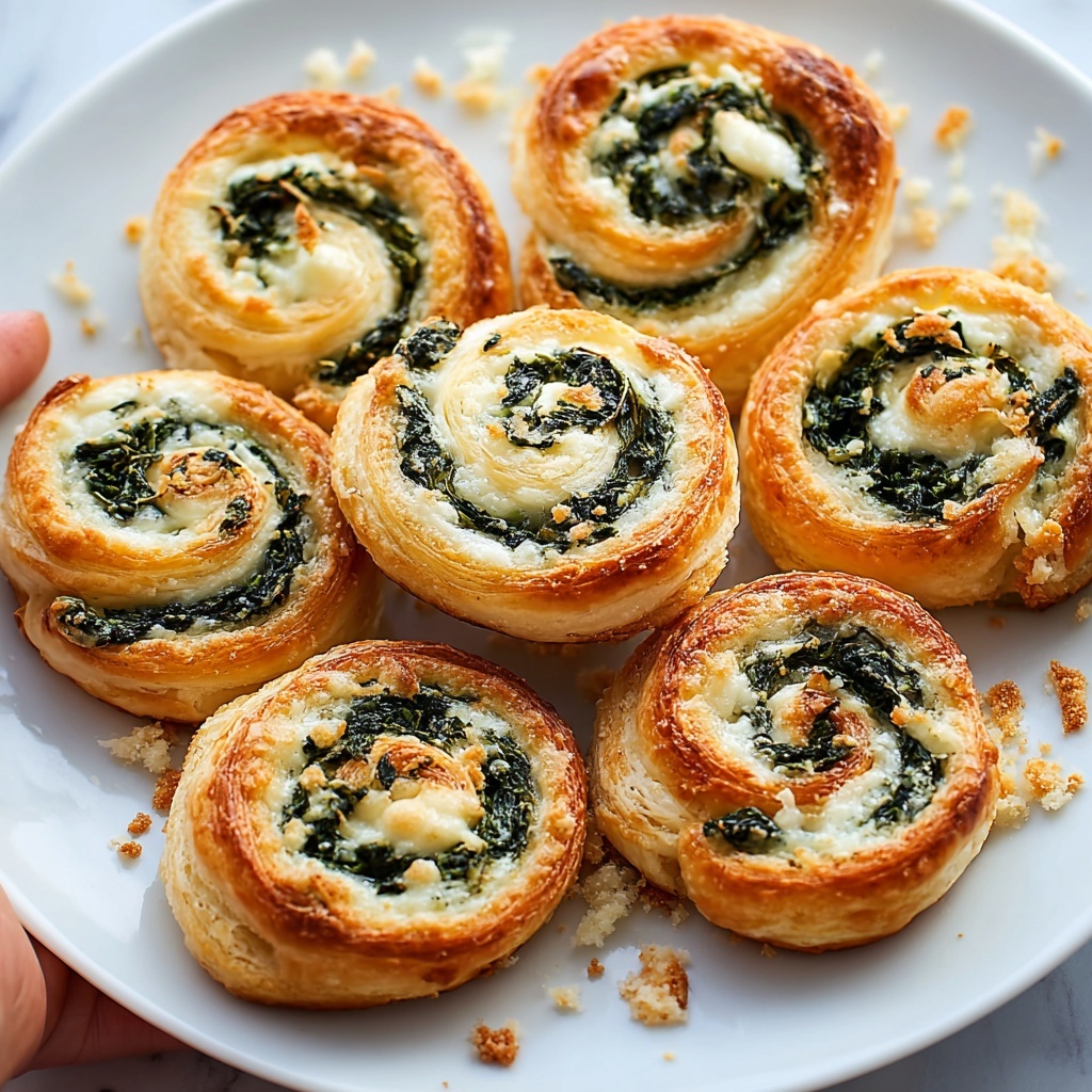 Cheesy Spinach Pinwheels Recipe - Recipe Image