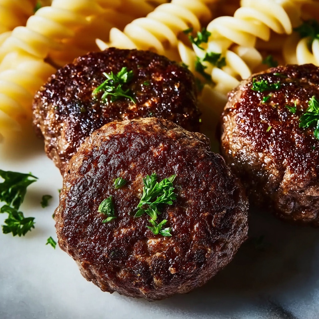 Beef Rissoles with Rich Gravy Recipe - Recipe Image