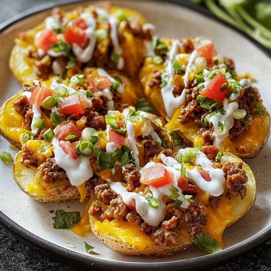 Cheesy Taco Potatoes Recipe - Recipe Image