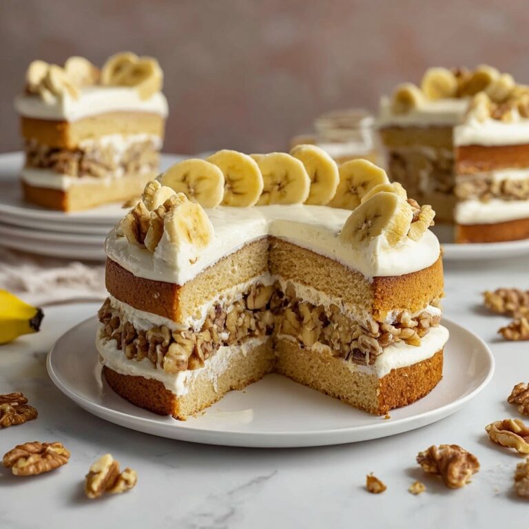 Heavenly Banana Walnut Cream Cake Recipe