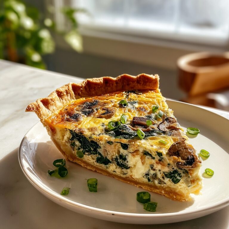 Spinach & Mushroom Quiche Recipe