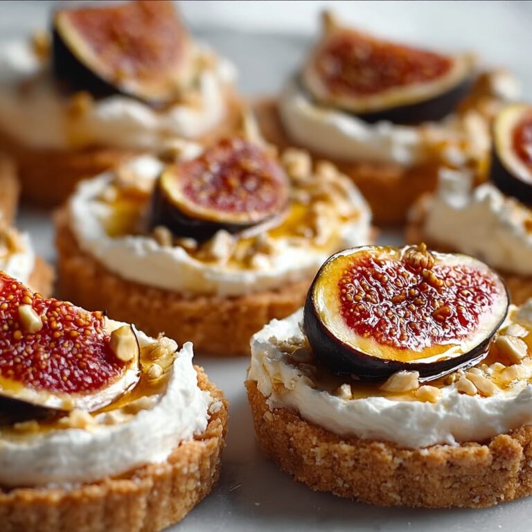 Fig and Goat Cheese Tarts with Honey and Chili Flakes Drizzle Recipe