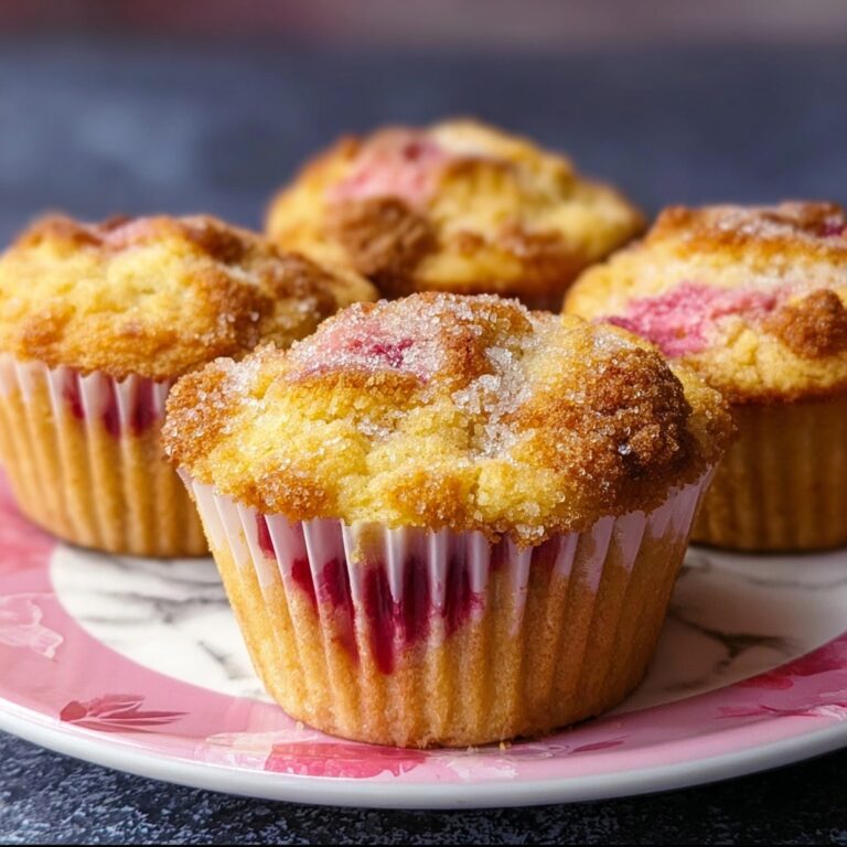 Rhubarb Muffins with Cinnamon Sugar Topping Recipe