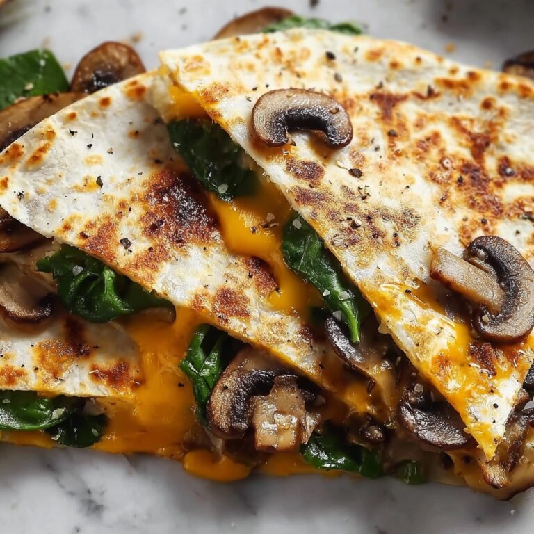 Baked Spinach Mushroom Quesadillas Recipe