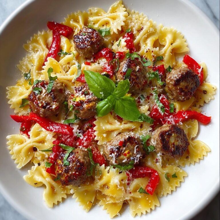 Italian Sausage and Bow Tie Pasta in Creamy Tomato Sauce Recipe