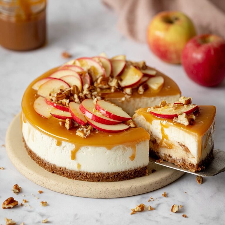 No Bake Caramel Apple Cheesecake Recipe