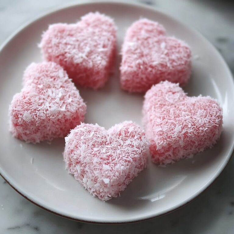 Pink Creamy Coconut Hearts Recipe