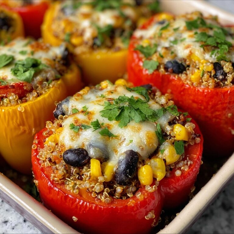 Spicy Vegetarian Quinoa Stuffed Bell Peppers Recipe