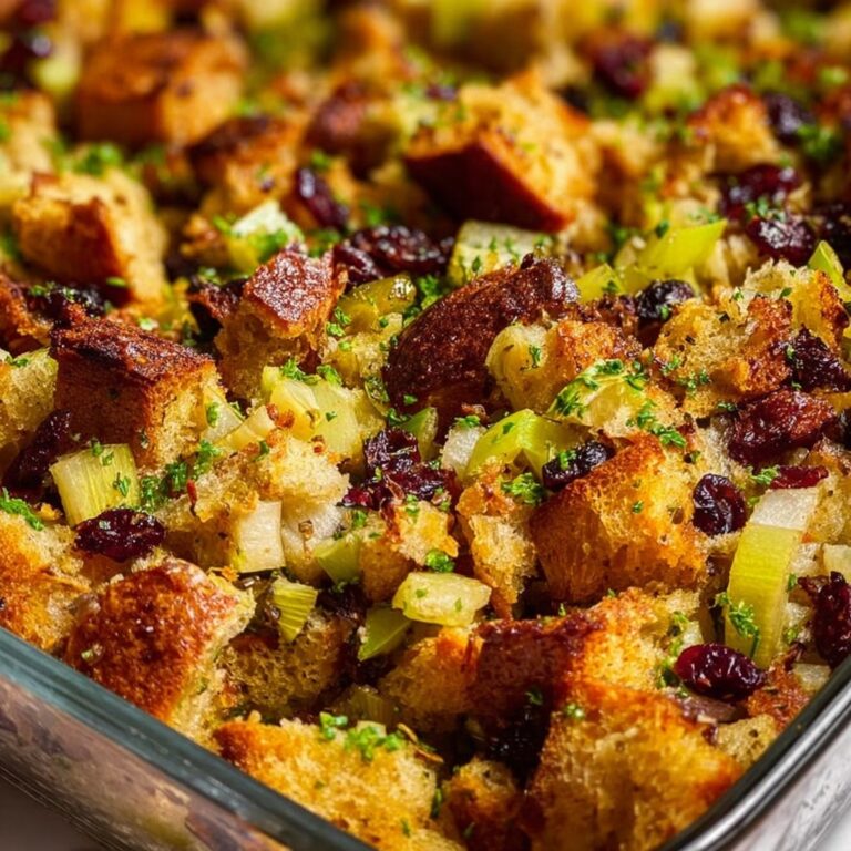 Sausage, Apple, and Cranberry Stuffing Recipe