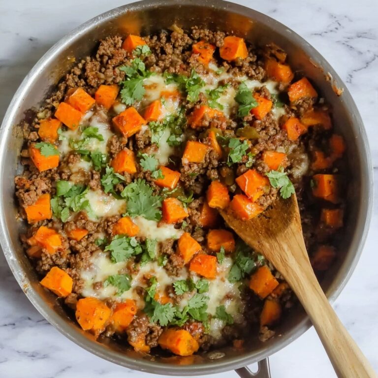Southwest Ground Beef and Sweet Potato Skillet Recipe