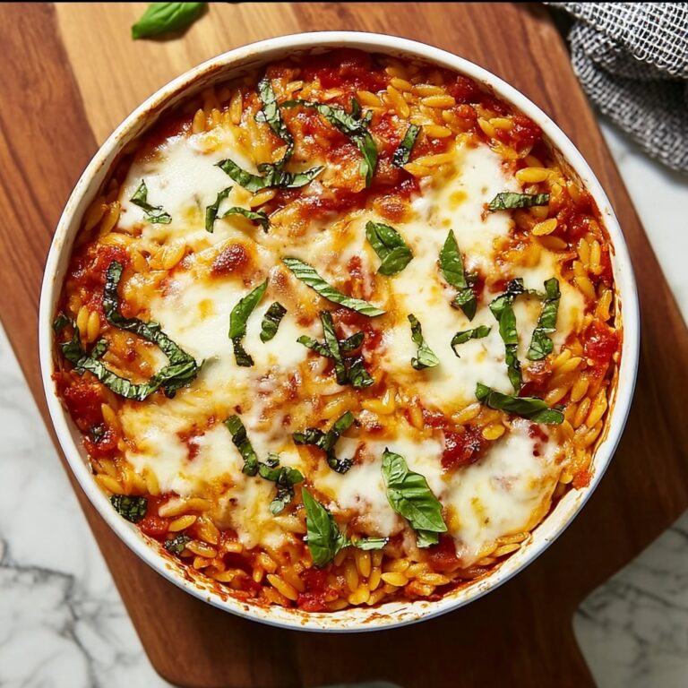Baked Orzo Pasta with Spinach, Ricotta, and Mozzarella Recipe