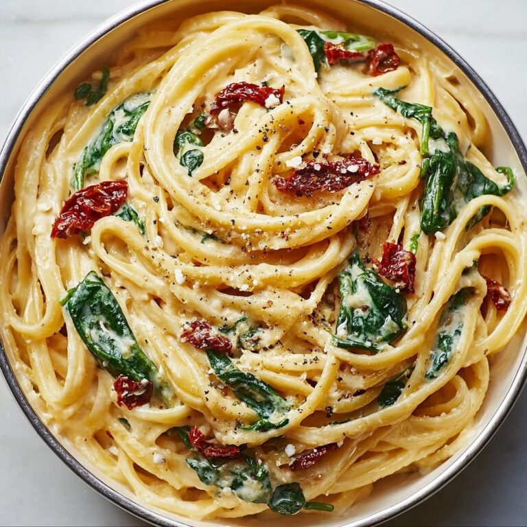 Linguine with Spinach and Sun-Dried Tomato Cream Sauce Recipe