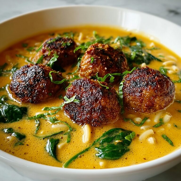 Coconut Curry Meatball Orzo Soup Recipe