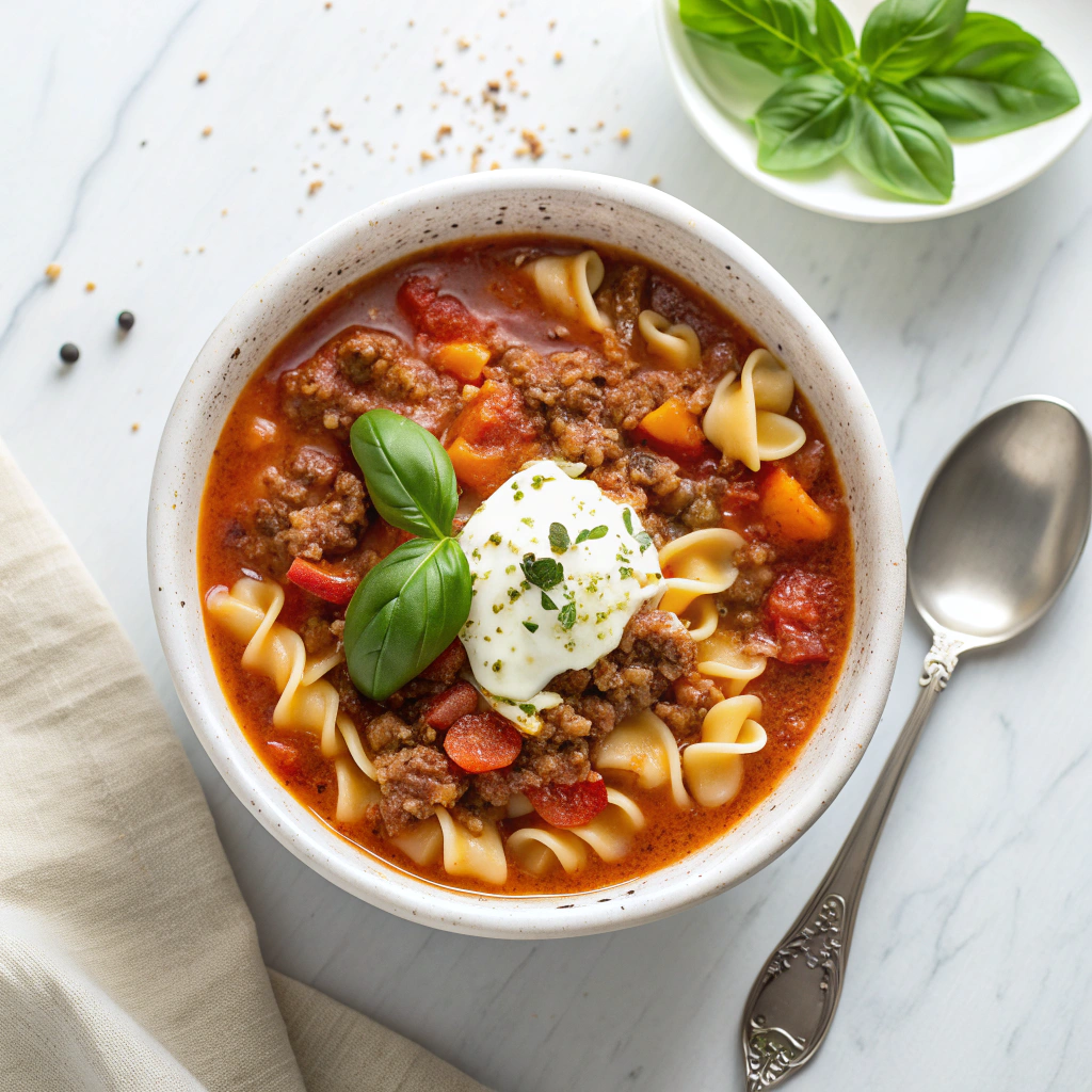 Easy Lasagna Soup Recipe - Recipe Image