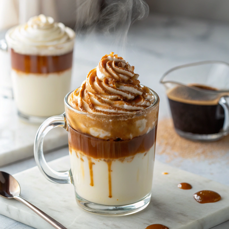 Caramel Macchiato Recipe with Homemade Vanilla Syrup and Caramel Sauce Recipe