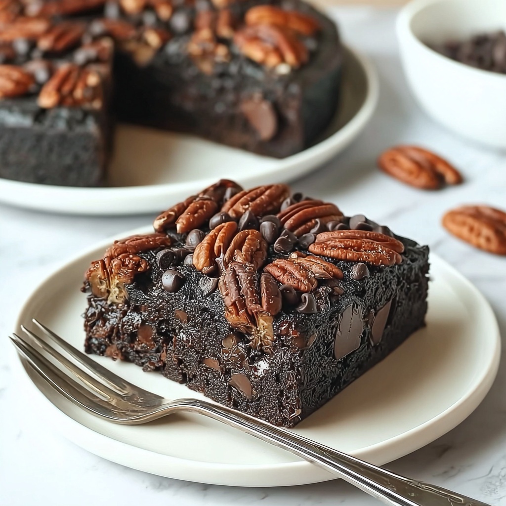 Gooey Chocolate Pecan Cake Recipe - Recipe Image