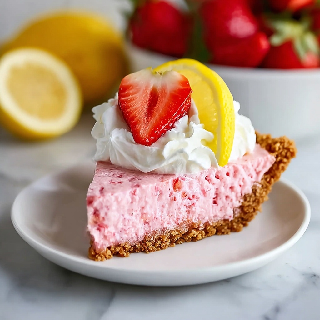 Frozen Strawberry Lemonade Pie Recipe - Recipe Image