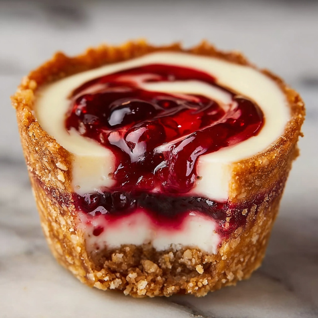 Cheesecake Cookie Cups with Fruity Swirls Recipe - Recipe Image