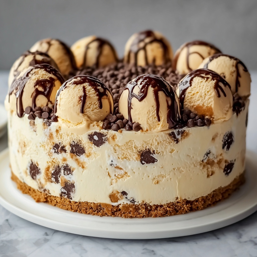 Chocolate Chip Cookie Dough Ice Cream Cake Recipe - Recipe Image
