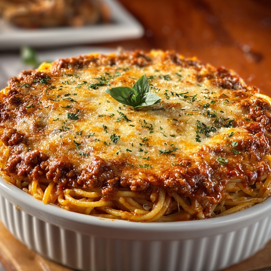 Baked Cream Cheese Spaghetti Casserole Recipe - Recipe Image