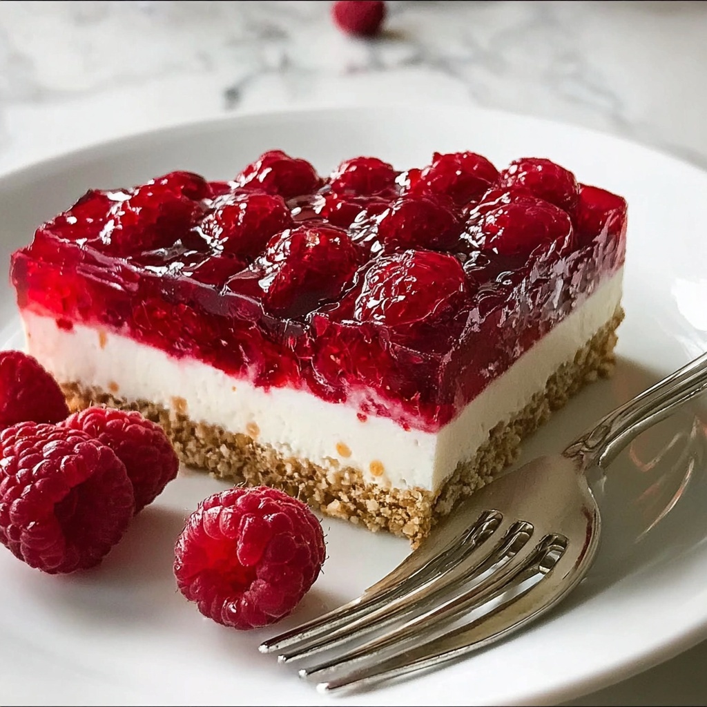 No-Bake Raspberry Cheesecake Bars Recipe - Recipe Image